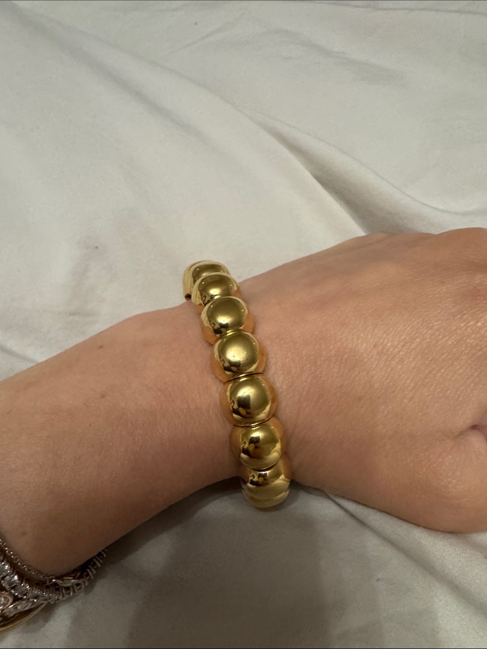 Roberto Demeglio SMALL GOLD AURA DAMA STRETCH BRACELET - Picture 4 of 4